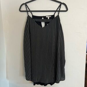 Pinstripe V-Neck Tank Top